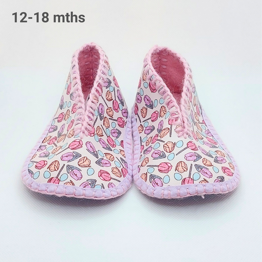 TINY TULIPS - Baby Slippers (12-18 mths)