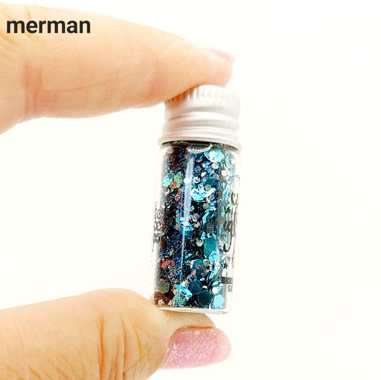 Eco Glitter Fun - 4ml/3.5g Merman Blend - Bionedbrydelig Glitter