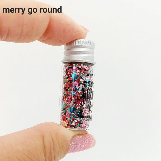 Eco Glitter Fun - 4ml/3.5g Merry Go Round Blend - Bionedbrydelig Glitter