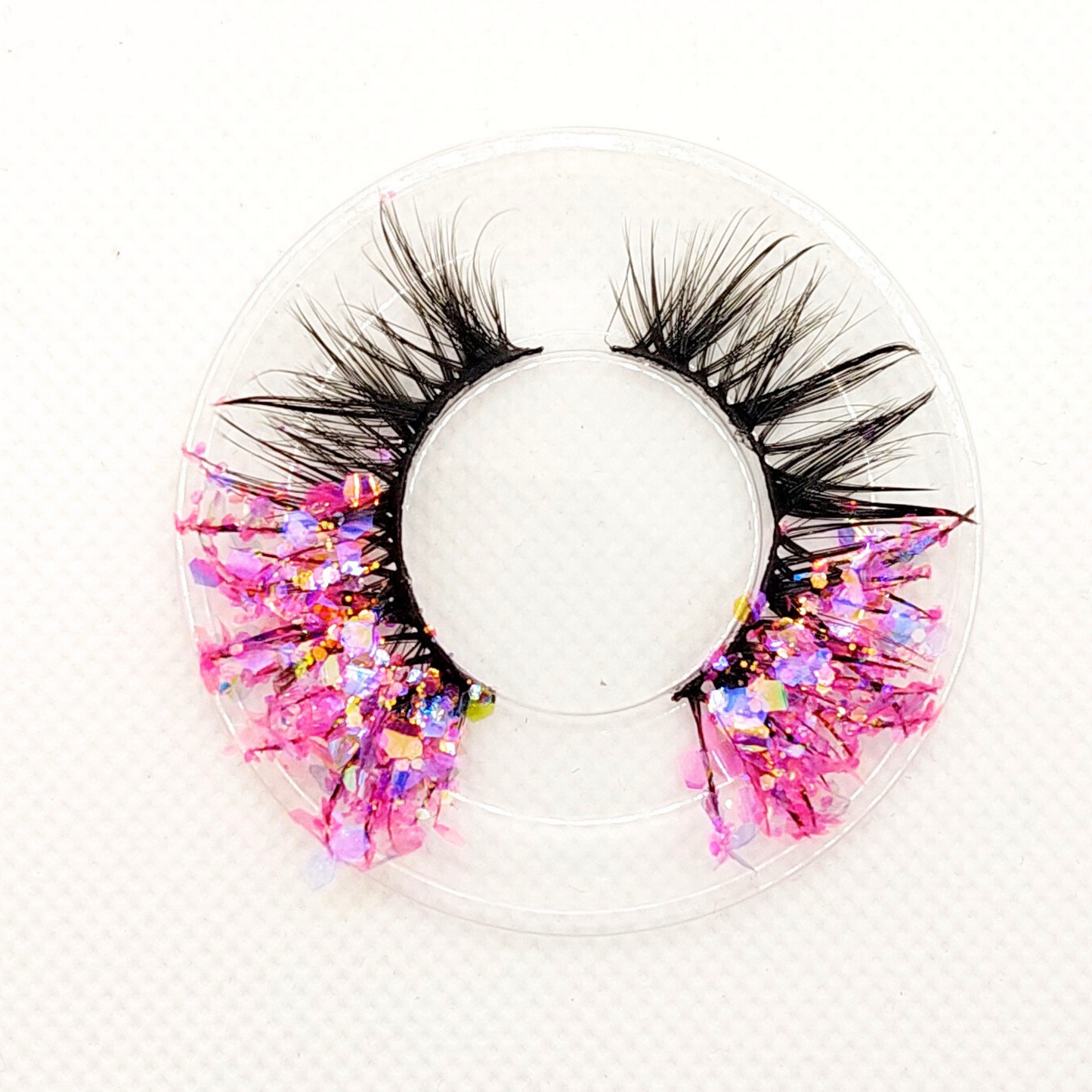 Cosmo Crush øjenvipper - 8mm - Luksuriøse m. Pink & Lilla glimmer (reusable 25x)