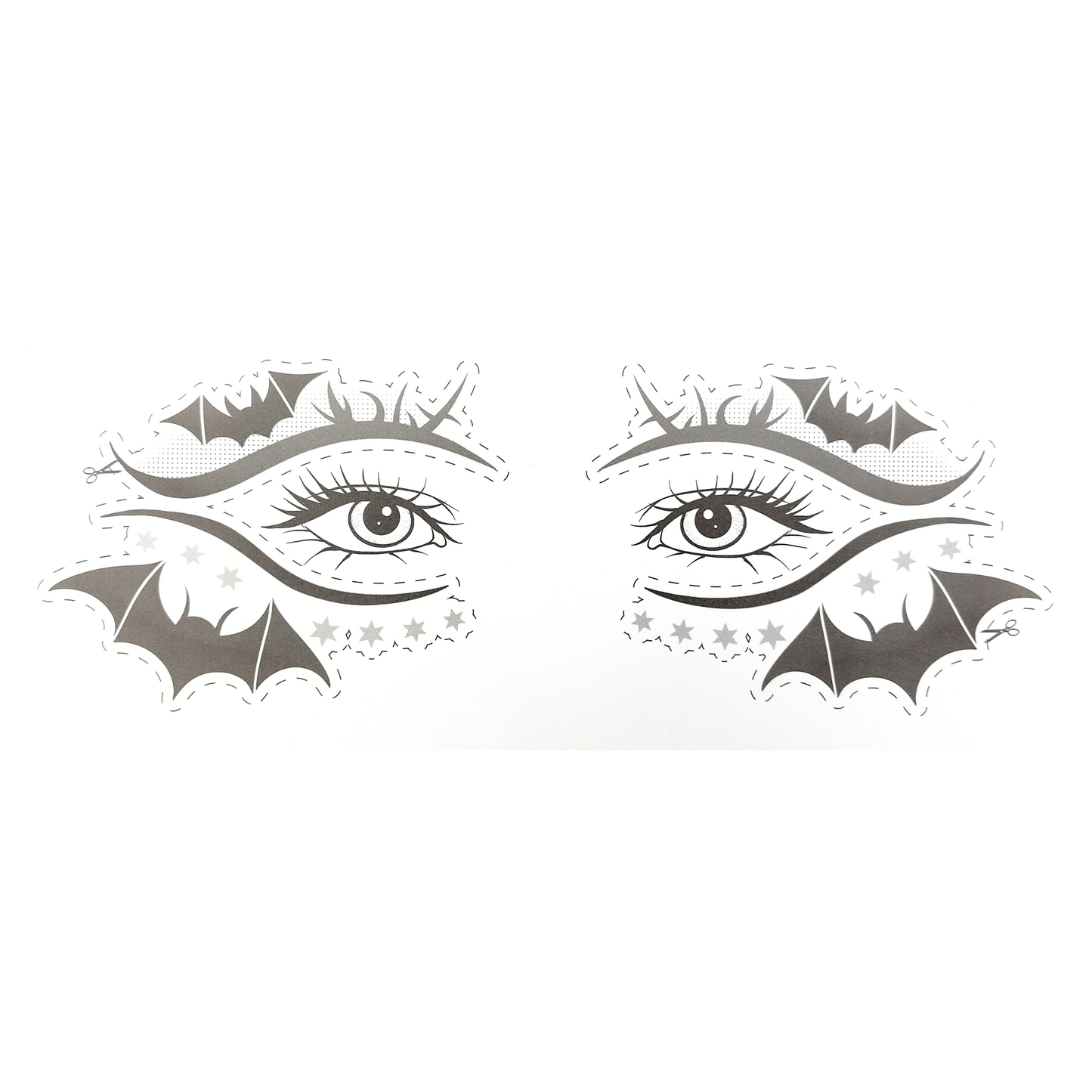Tattoo - Halloween - Bat #1 - Purple/Gold/Black - CMYK