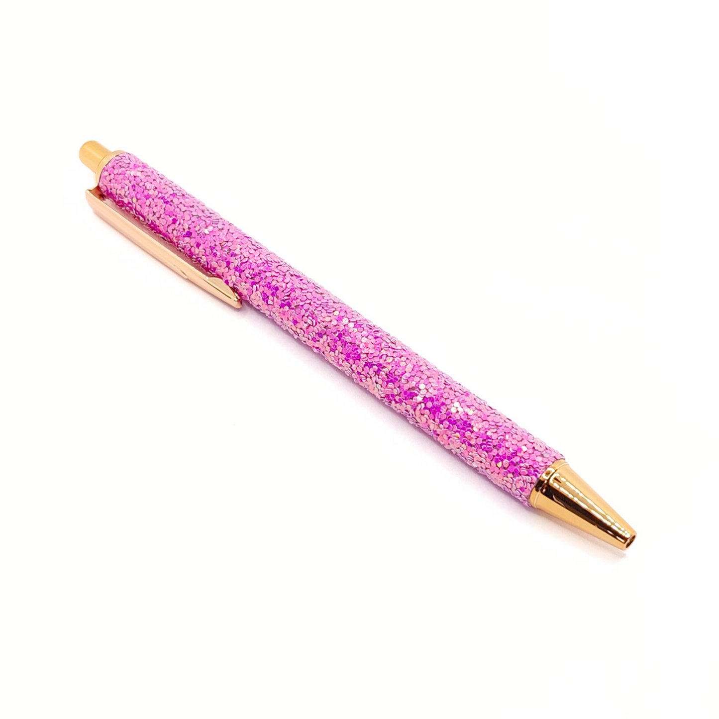 Kuglepen - Hot Pink Glimmer (sort blæk)