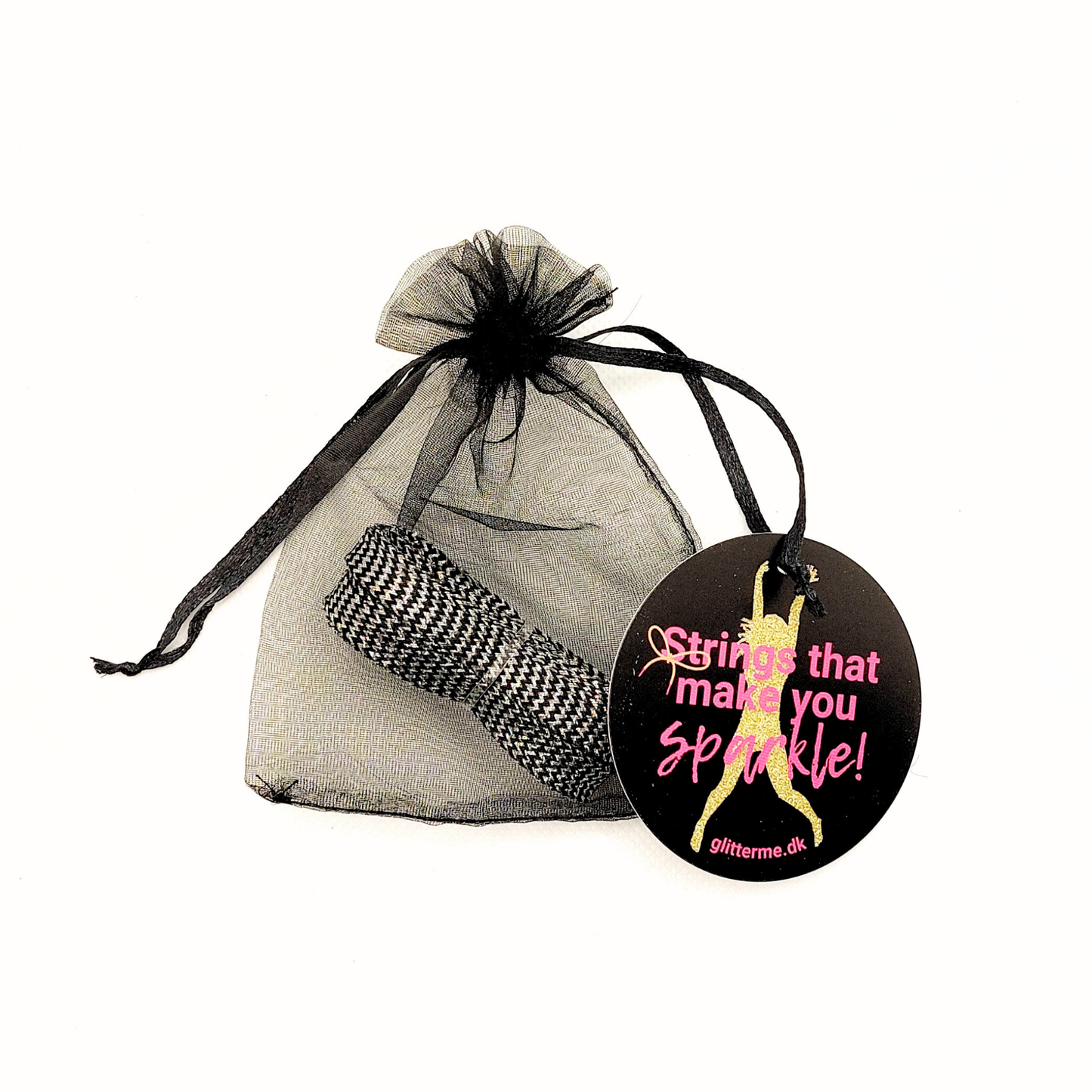 Shoelaces - Black with Silver Glitter - Flat - 100 cm