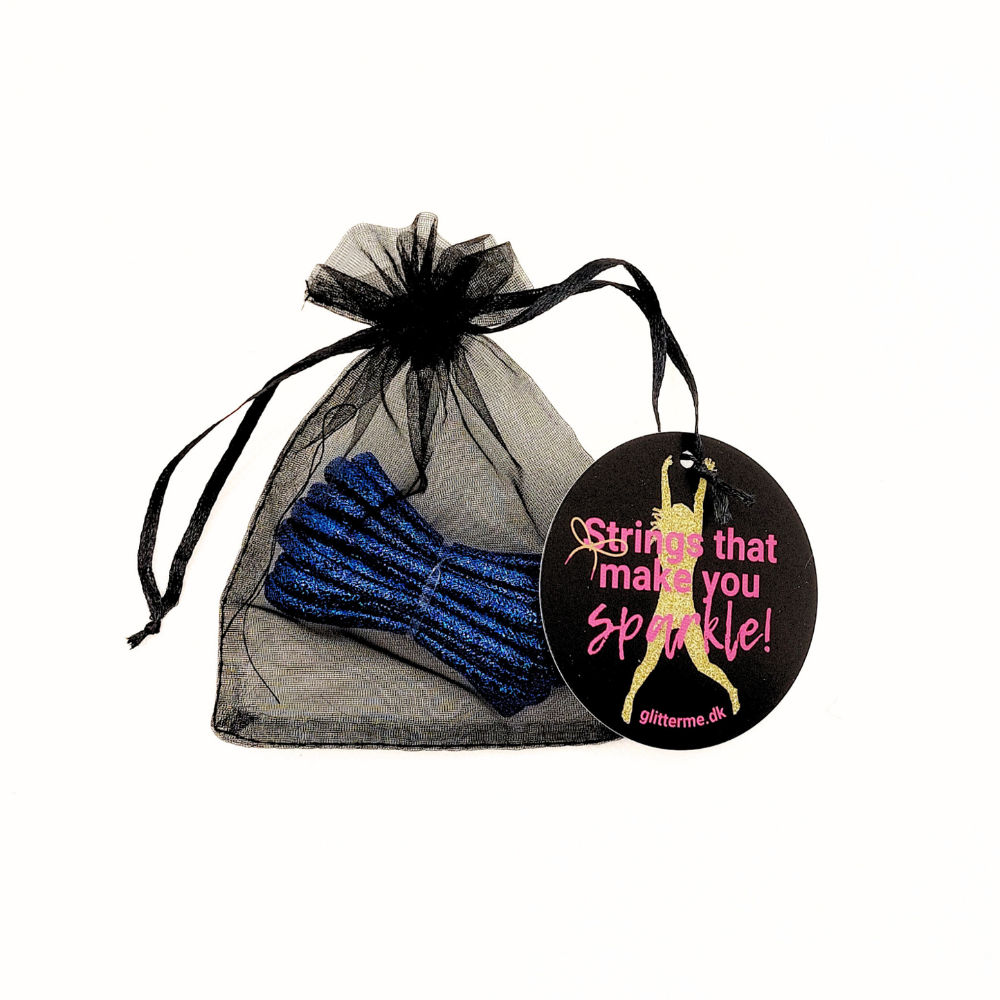 Shoelaces - Glitter Cobalt Blue - Round - 114 cm