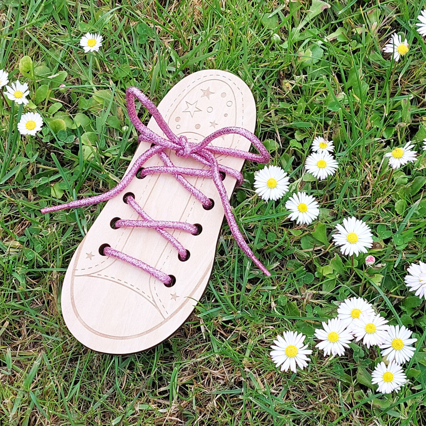 Snørebånd - Glitter Pink - Rund - 100 cm