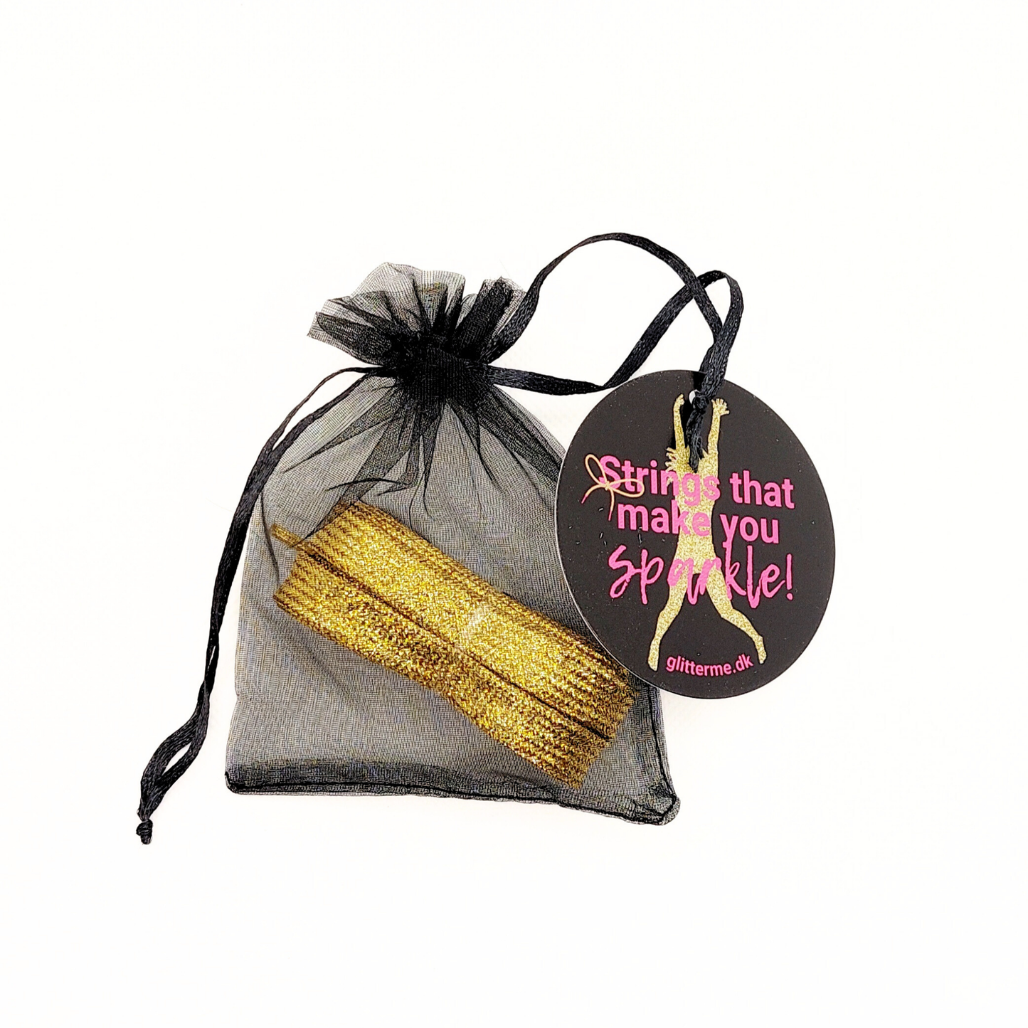 Snørebånd - Glitter Gold - Flad - 120 cm