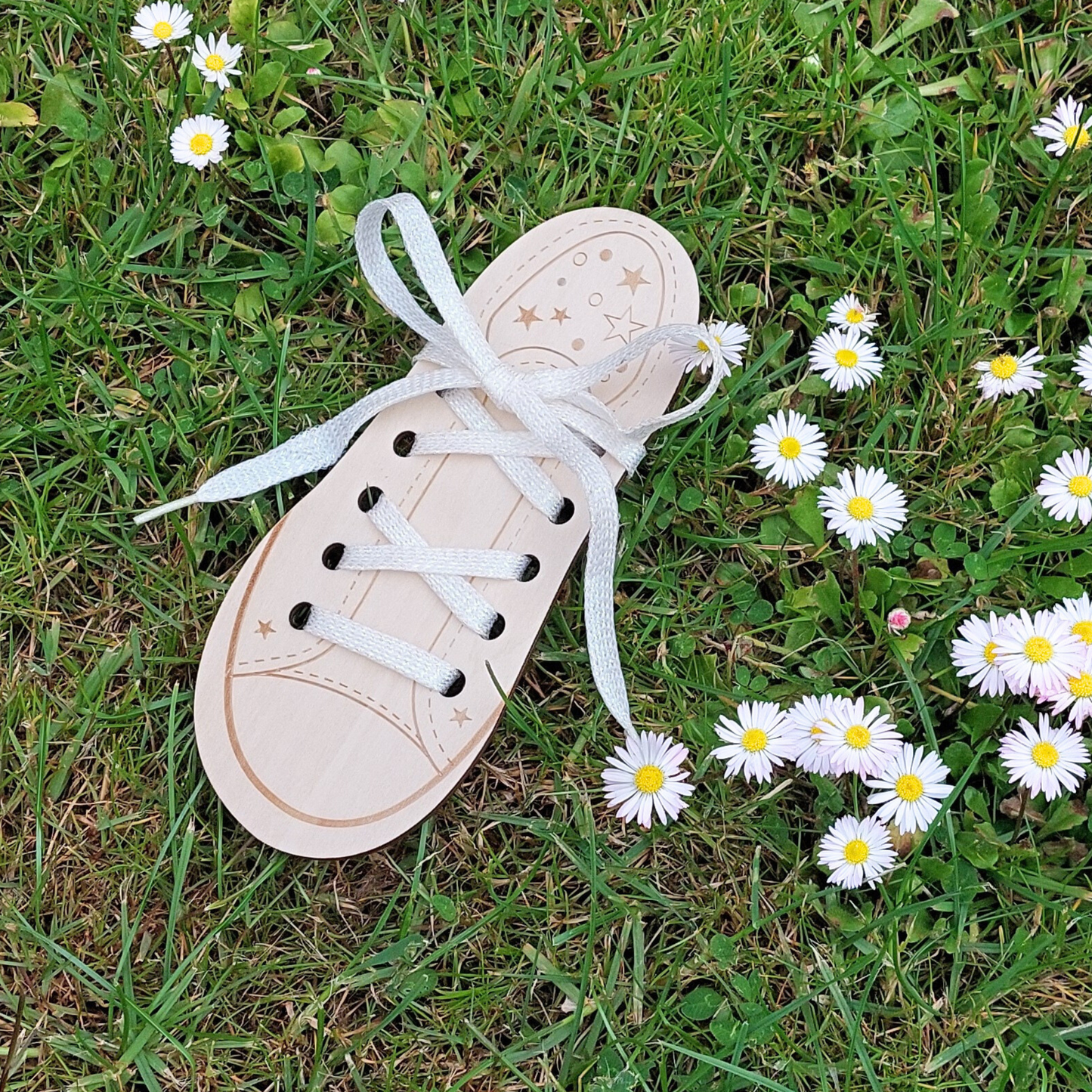 Snørebånd - Glitter White Pearl - Flad - 100 cm
