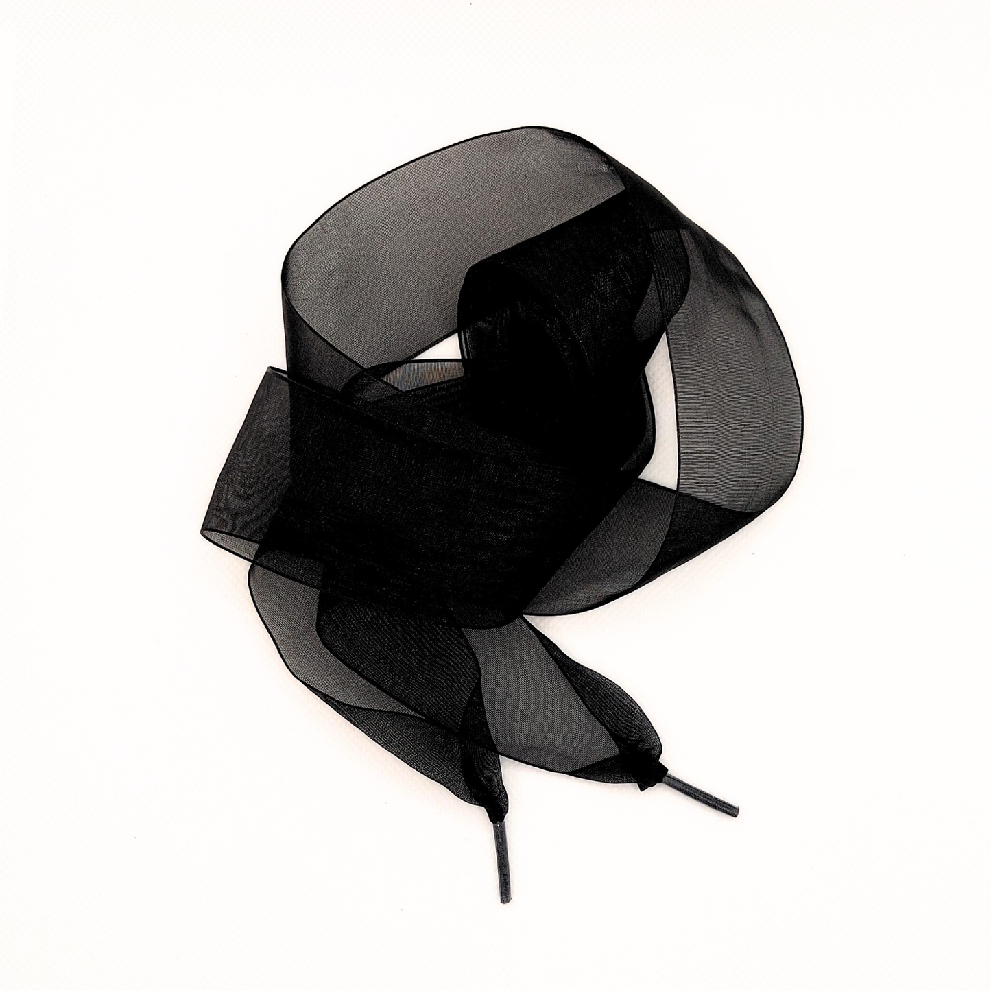 Snørebånd - Organza - Sort - 120 cm