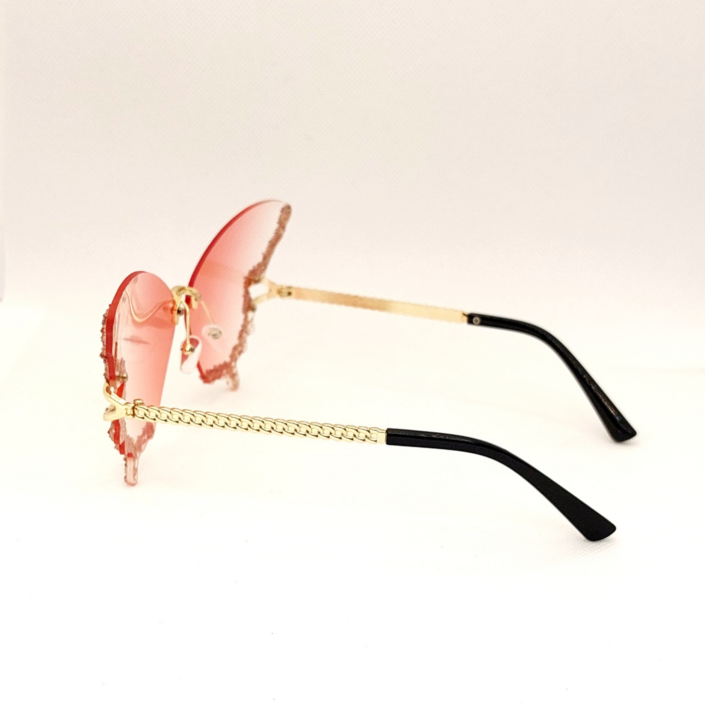 Sunglasses - Oversized Butterfly with rhinestones (adult size)