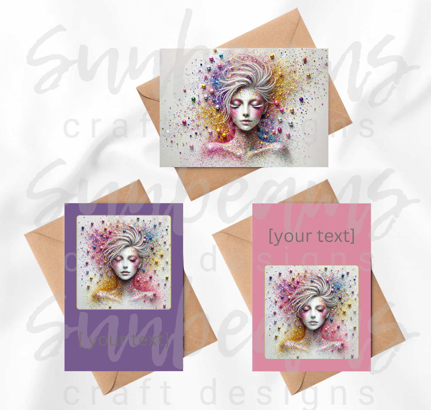 Clipart: 10 Sparkling Pixies - A5 Greeting Card Image Bundle