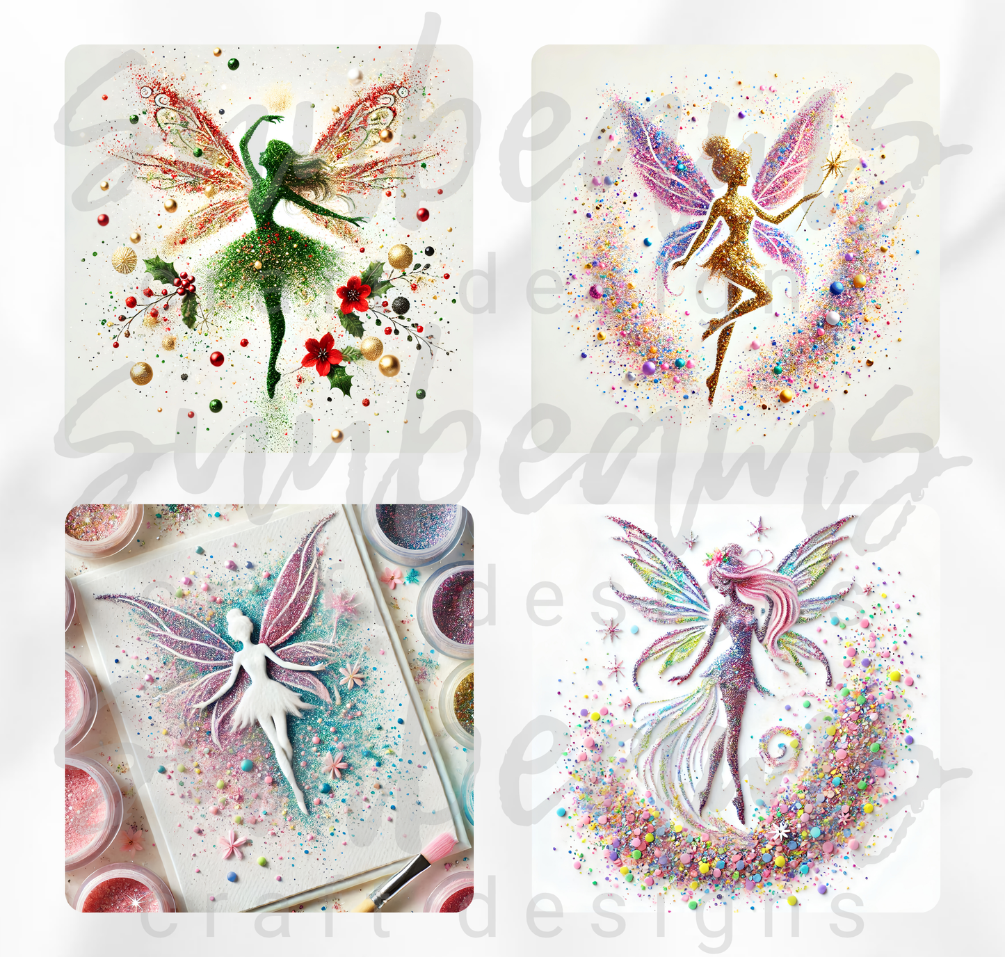 Clipart: 12 Sparkling Faeries II - Digital Image Bundle