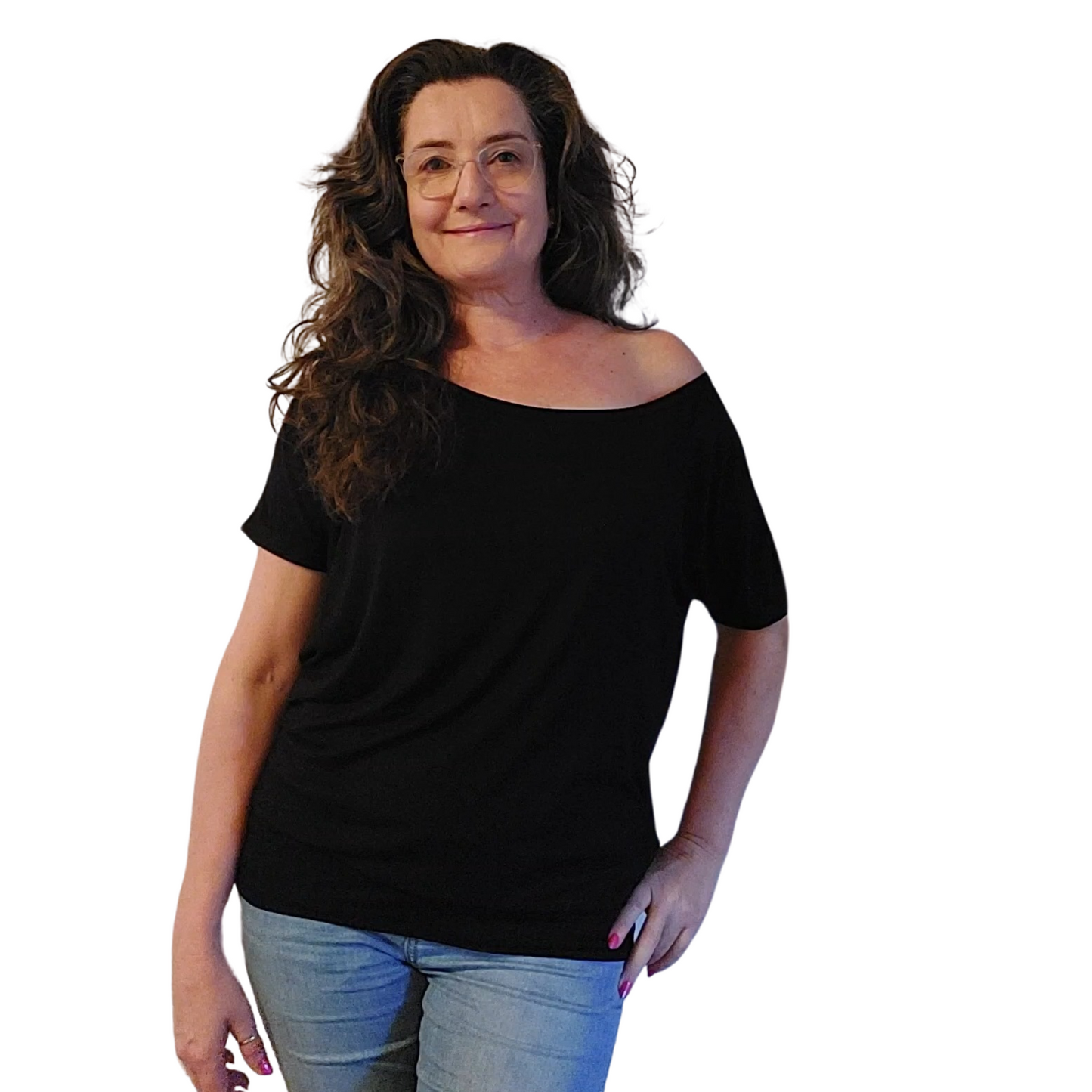 Medium - Viscose Blouse - Heart Hands - Glimmer: hot pink