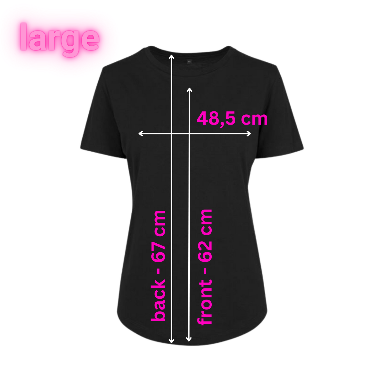 Large - Round Hem Tee - Heart Hands - Glimmer: guld