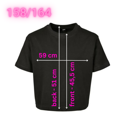 EUR 158/164 - Baby Tee - Heart hands - Glimmer: hot pink