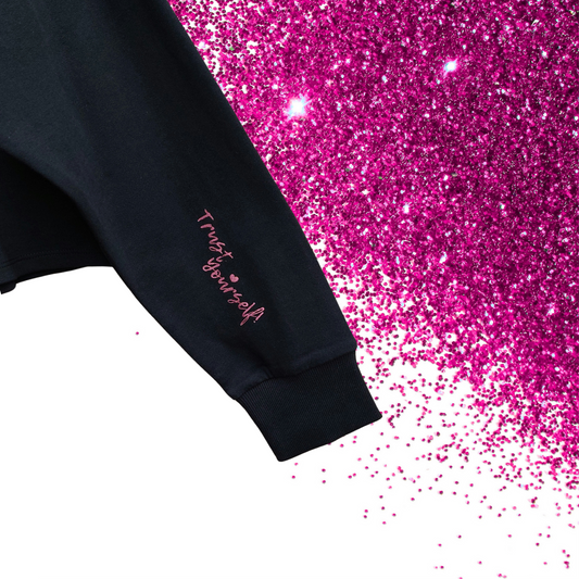 Large - Cropped sweat - #oneofakind - Glimmer: sølv