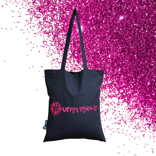 Shopping bag - #urawesome - Glimmer: hot pink