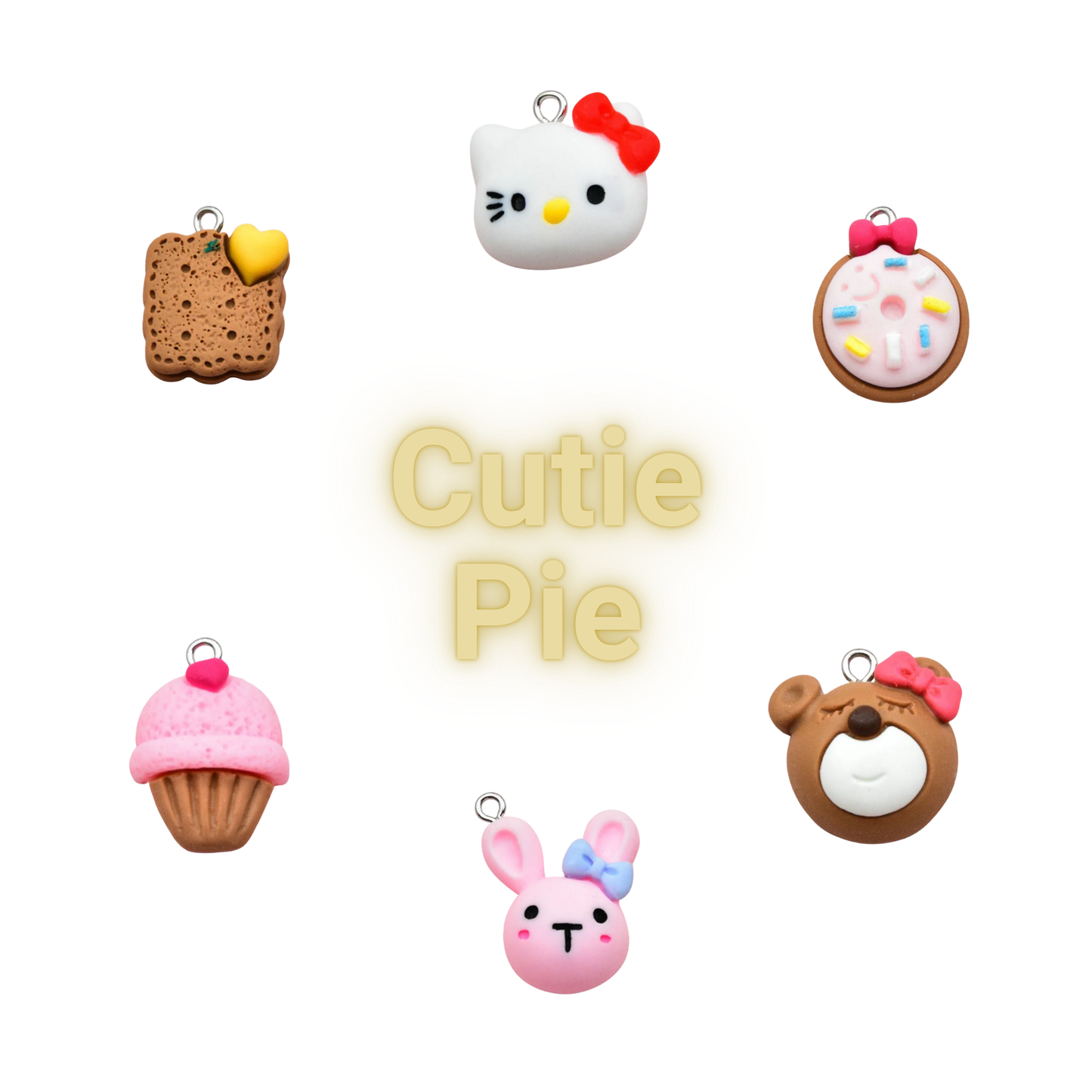 Charms sæt - 6 stk. Cutie Pie