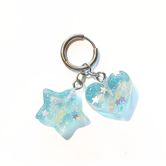 Charms - 1 stk. Hjerte Stjerne Duo