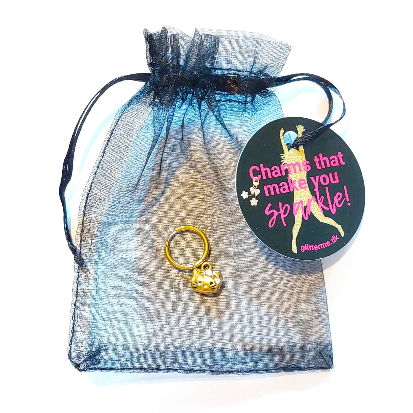 Charms - 1 stk. Kitty - Guld