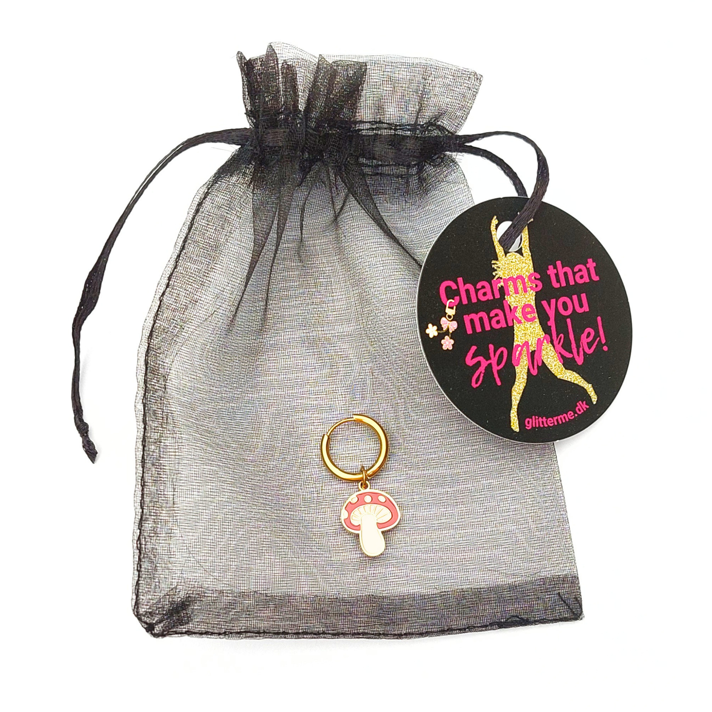 Charms - 1 pcs. Mushroom - Gold