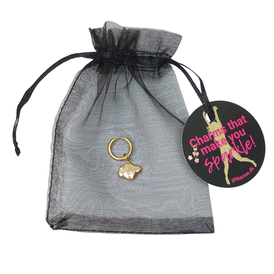 Charms - 1 stk. Smilende sky - Guld