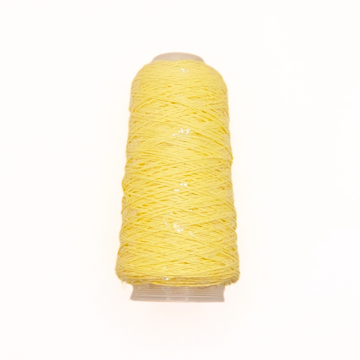 Garn - 50g - Touch of Sparkle - Gul med transparente pailletter