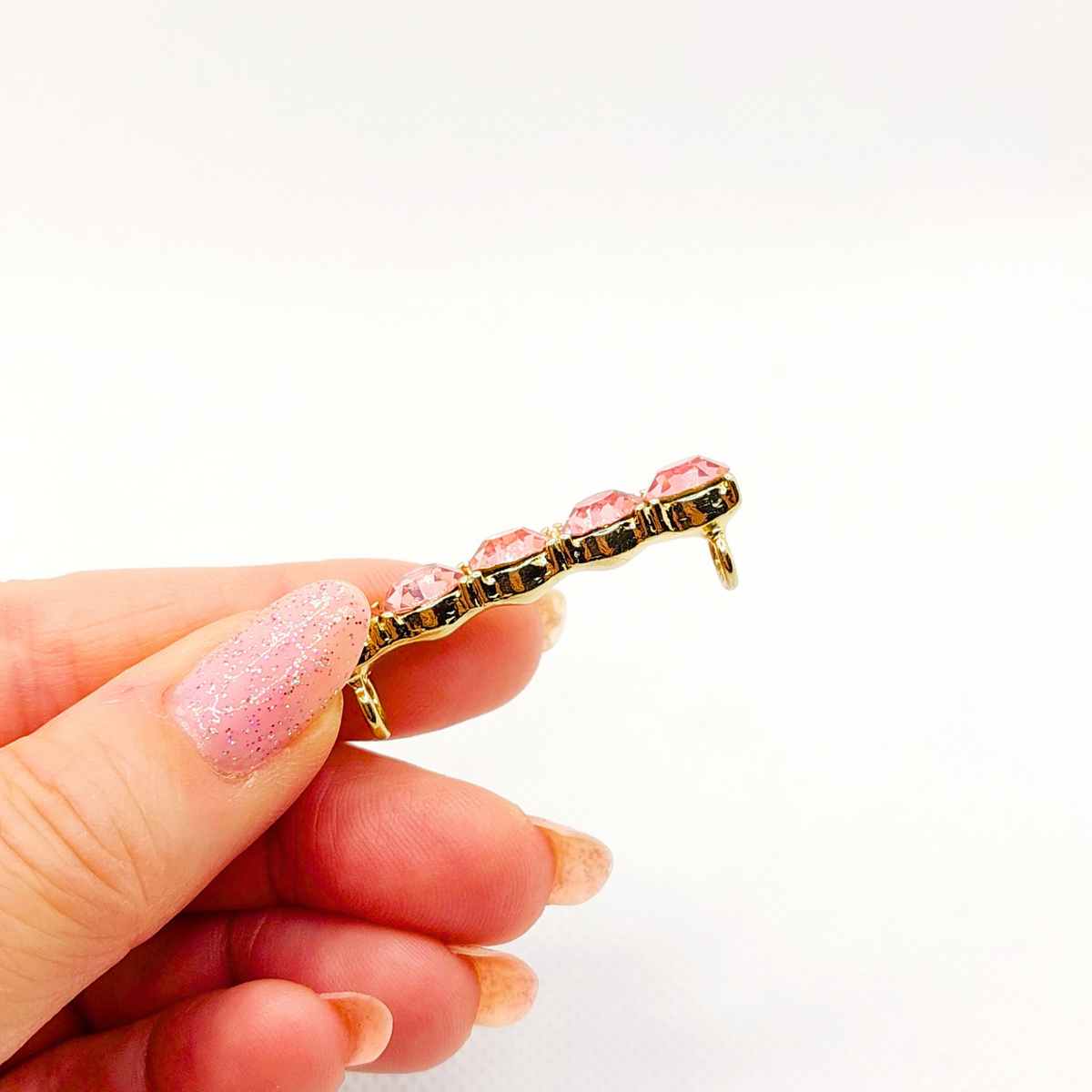 Charms - 1 stk. Similisten - Pink/Guld