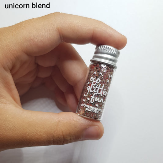 Eco Glitter Fun - 4ml/3.5g Unicorn Blend - Bionedbrydelig Glitter