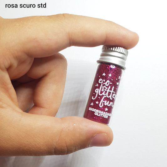 Eco Glitter Fun - 4ml/3.5g Rosa Scuro Standard - Fushia Pink Bionedbrydelig Glitter