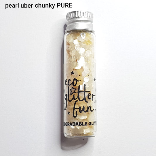 Eco Glitter Fun - 4g Pearl Uber Chunky Bioglitter® PURE - 100% Bionedbrydelig Glitter