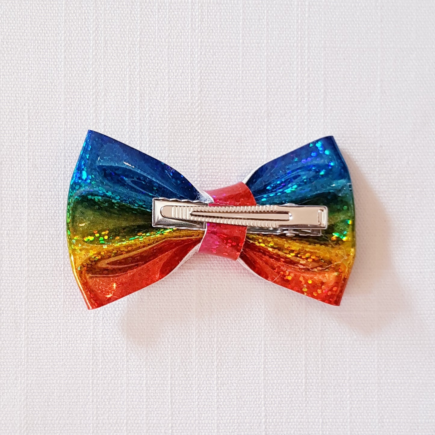 Molly & Rose - Hårklemme 1 stk. - Regnbue-farvet Sløjfe