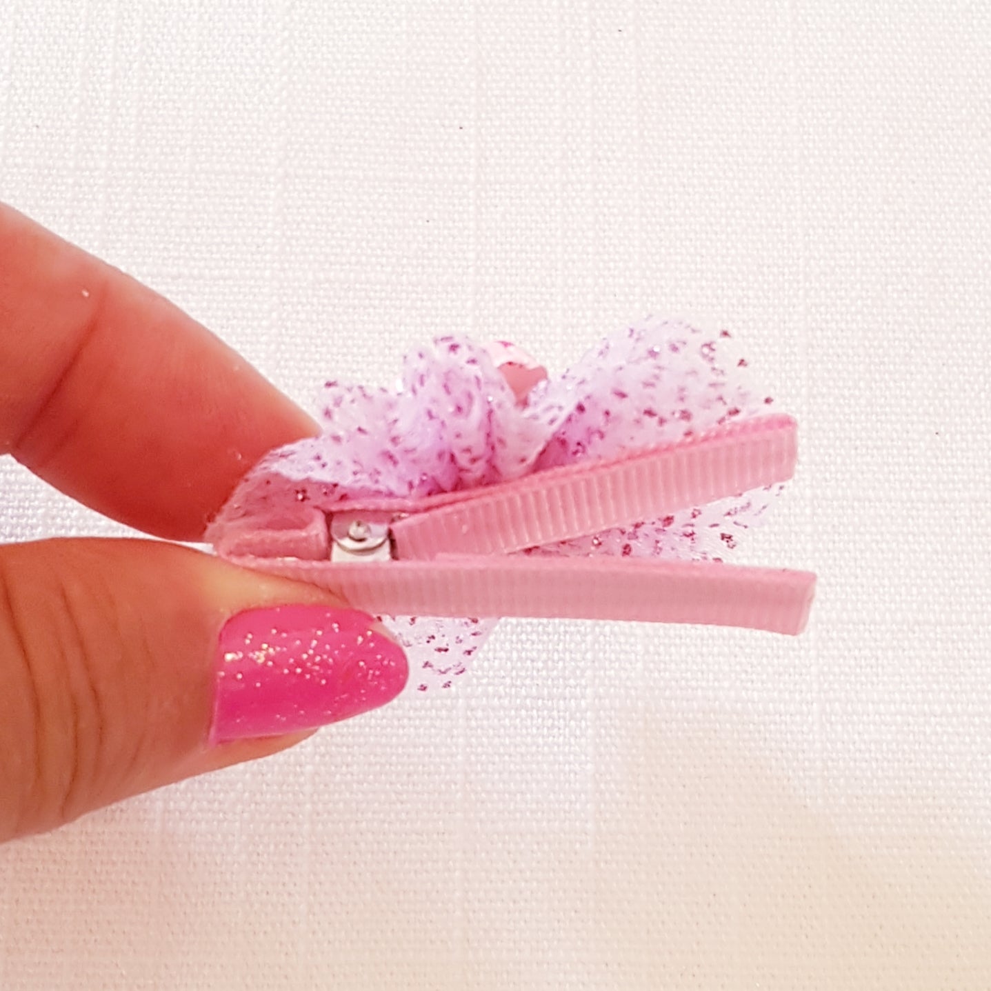 Molly & Rose - Hårklemme 1 stk. - Balletsko på Glitter Flæse Pink