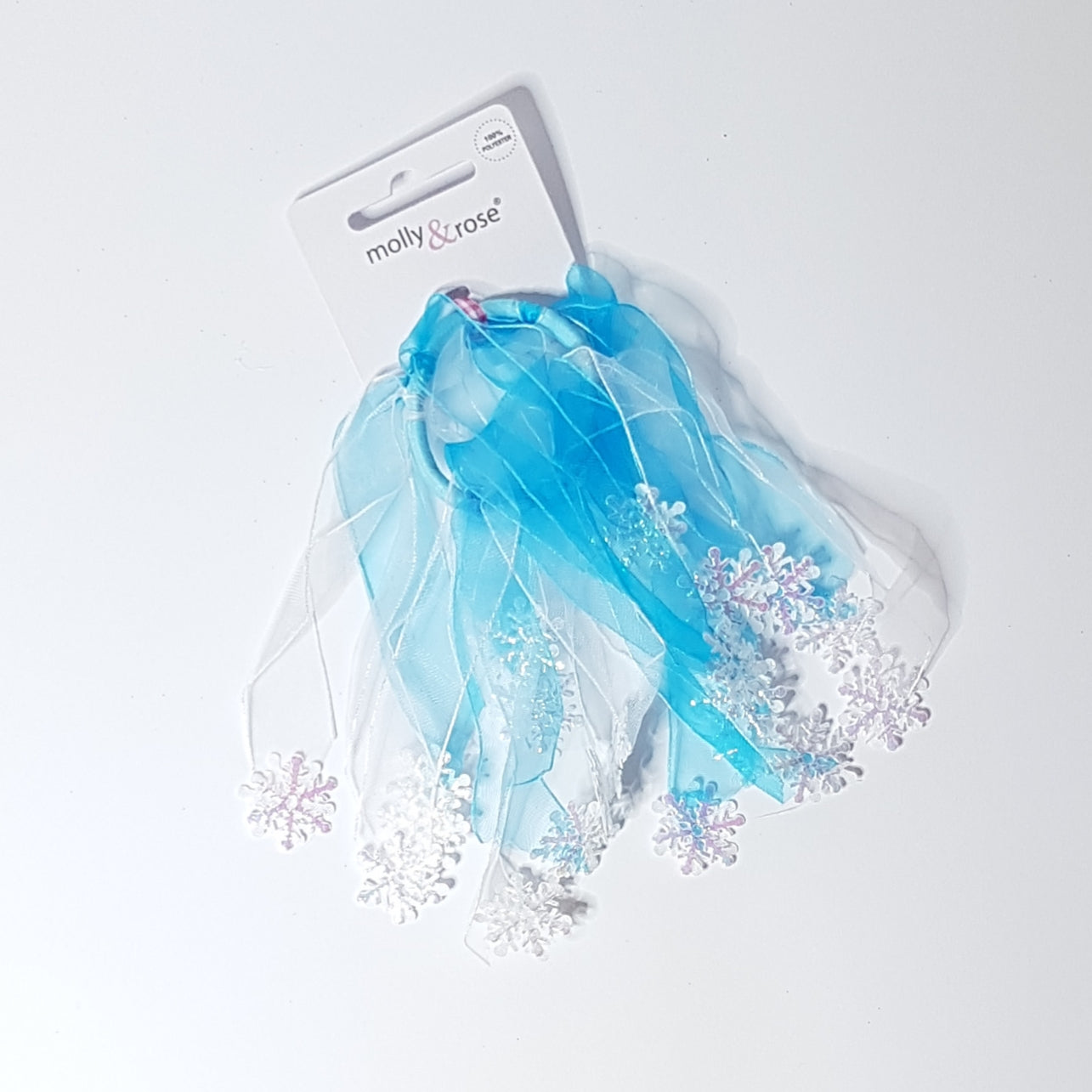 Molly & Rose - Hårelastik 1 stk. - FROST-inspireret chiffon m. snefnug