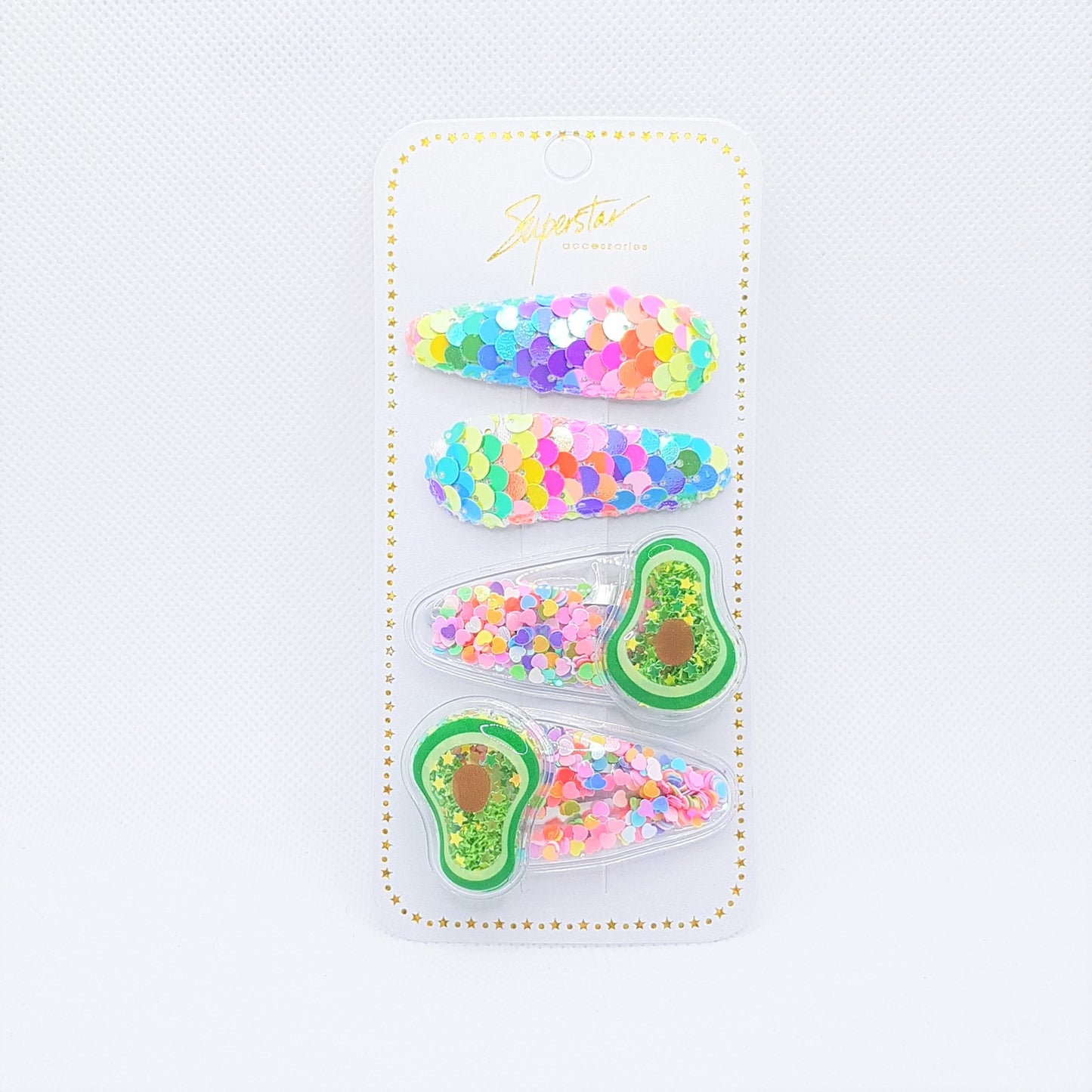 Tutti Frutti - Hårklemmer 4 stk. - 4 varianter