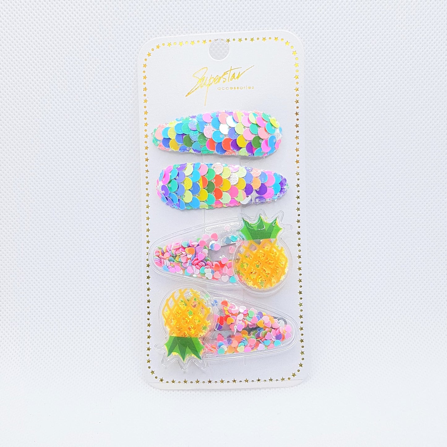 Tutti Frutti - Hårklemmer 4 stk. - 4 varianter