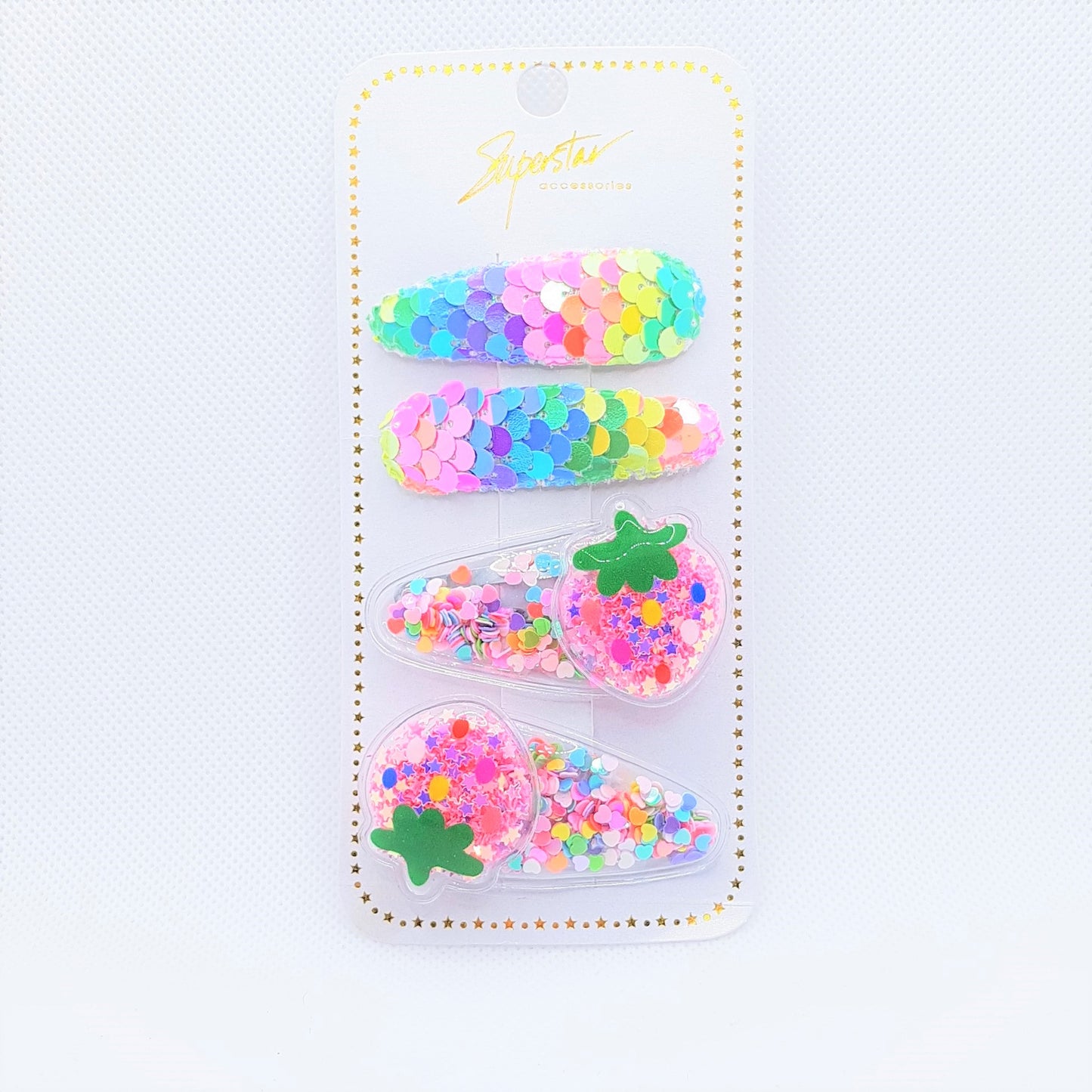 Tutti Frutti - Hårklemmer 4 stk. - 4 varianter