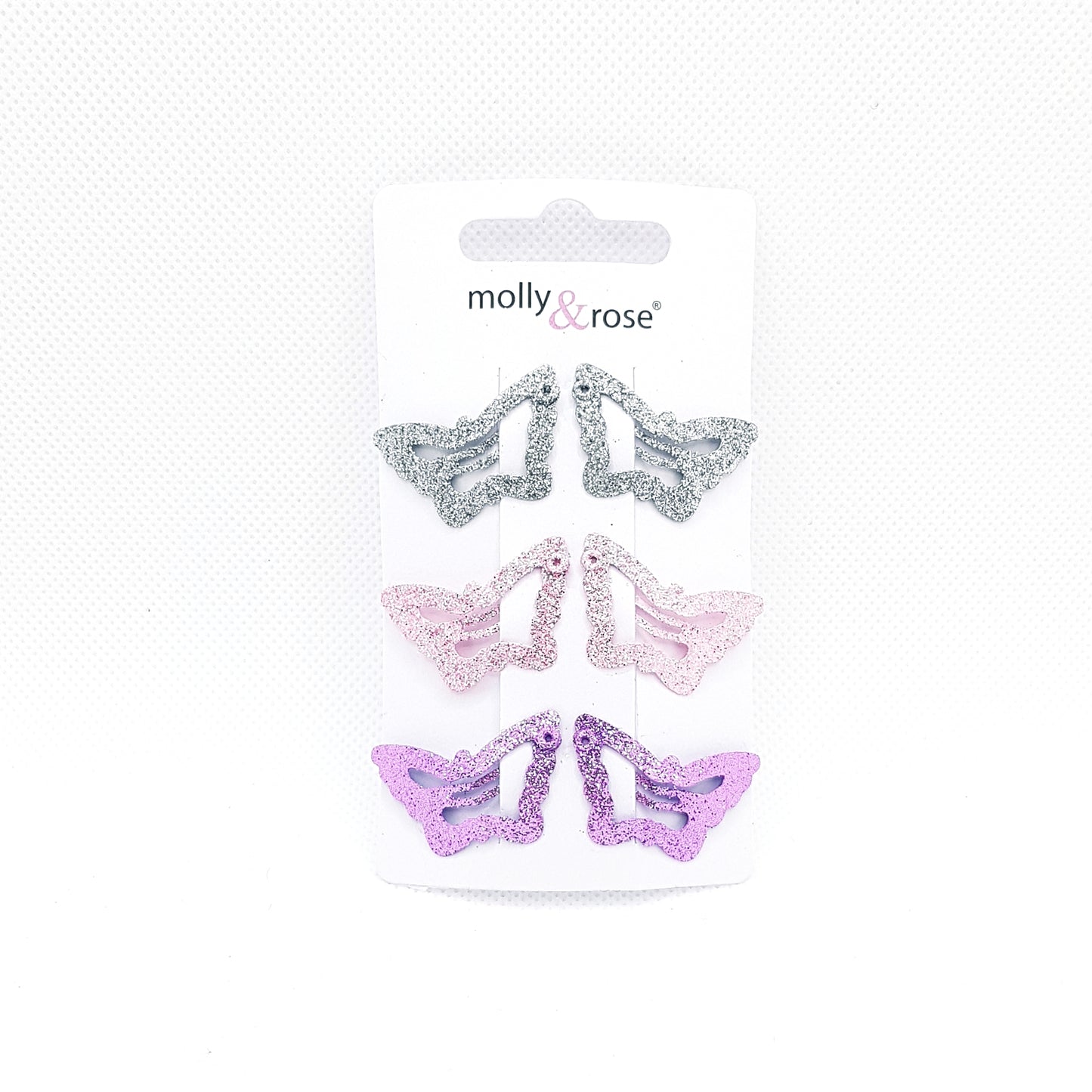 Molly & Rose - Hårklemmer 6 stk. - Sommerfugle Glimmer