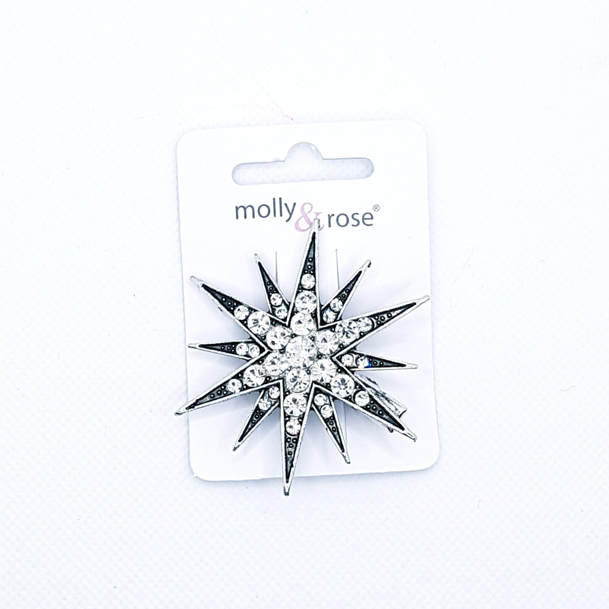 Molly & Rose - Hårklemme 1 stk. - Diamant/Krystal - Stor stjerne