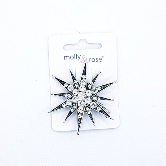 Molly & Rose - Hårklemme 1 stk. - Diamant/Krystal - Stor stjerne
