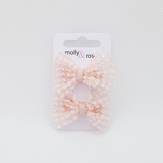 Molly & Rose - Hårklemmer 2 stk. - Sløjfe Glimmer