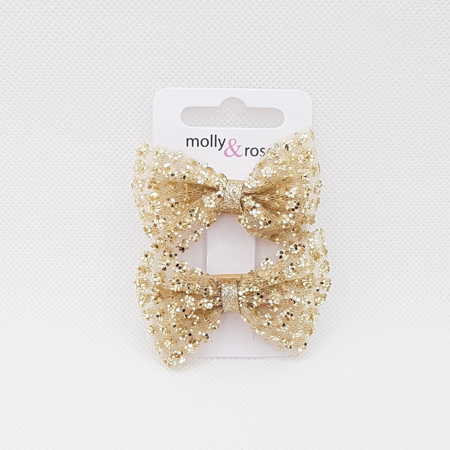 Molly & Rose - Hårklemmer 2 stk. - Sløjfe Glimmer