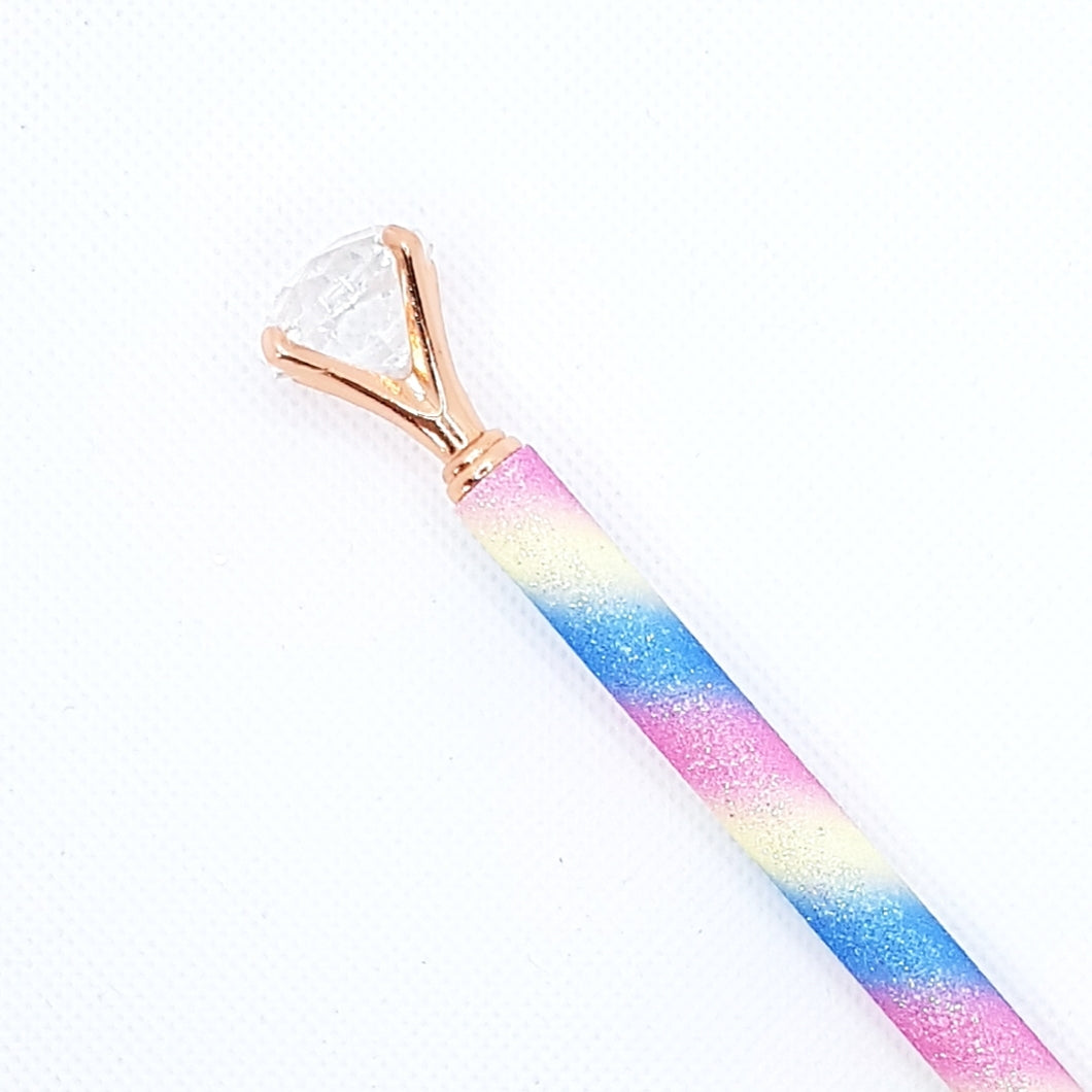 Kuglepen - Unicorn Glimmer Diamant (sort blæk)