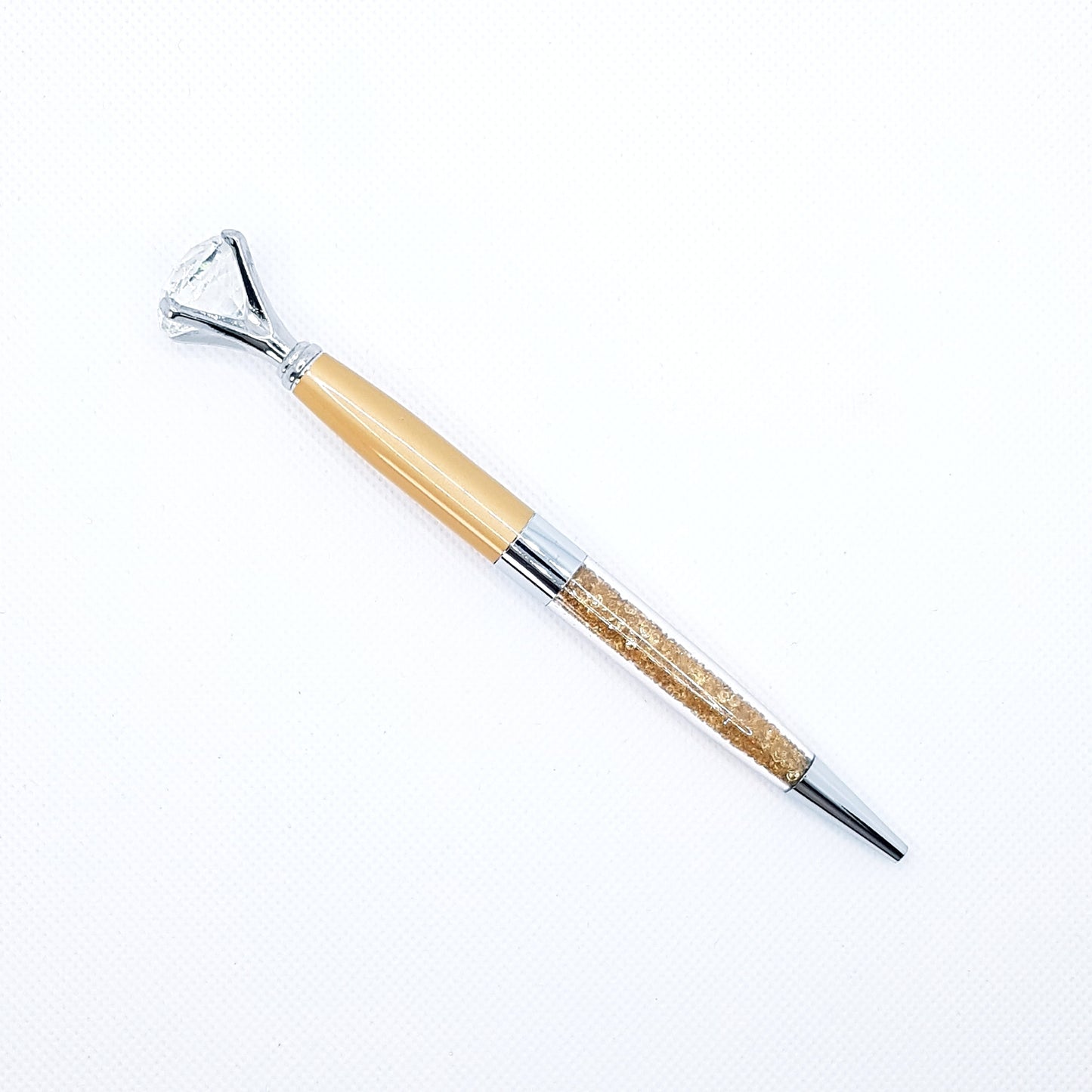 Kuglepen - Beige Diamant (sort blæk)