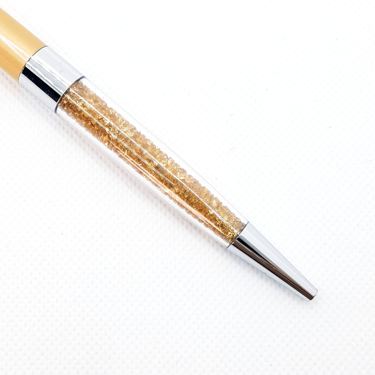Kuglepen - Beige Diamant (sort blæk)