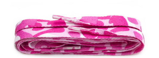 Snørebånd - Camo - Pink - Flad - 114 cm