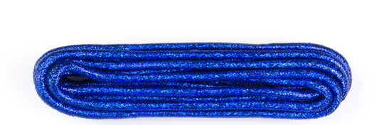 Snørebånd - Glitter Cobolt Blue - Rund - 114 cm