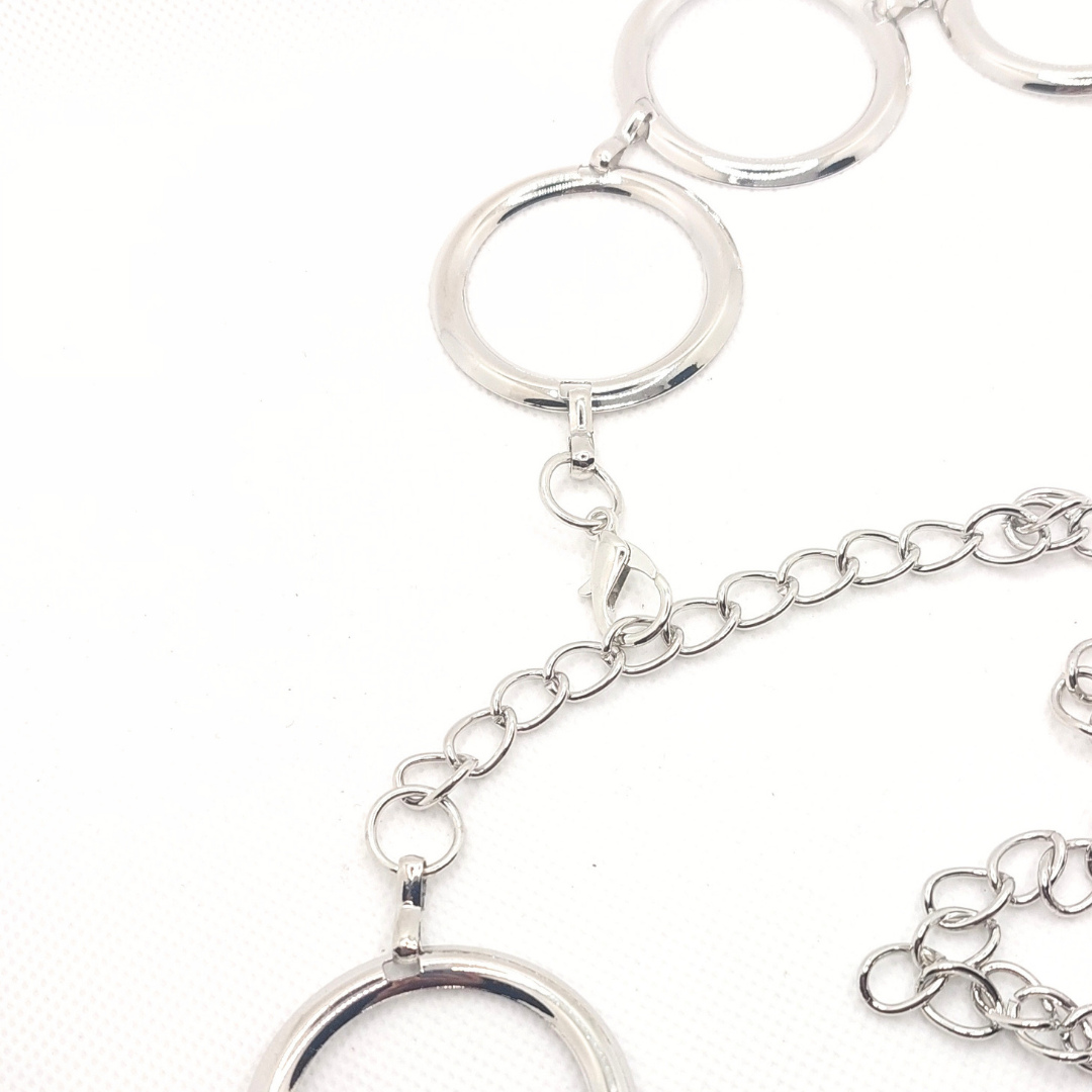 Charm Kæde-bælte - Hoops - Sølvfarvet