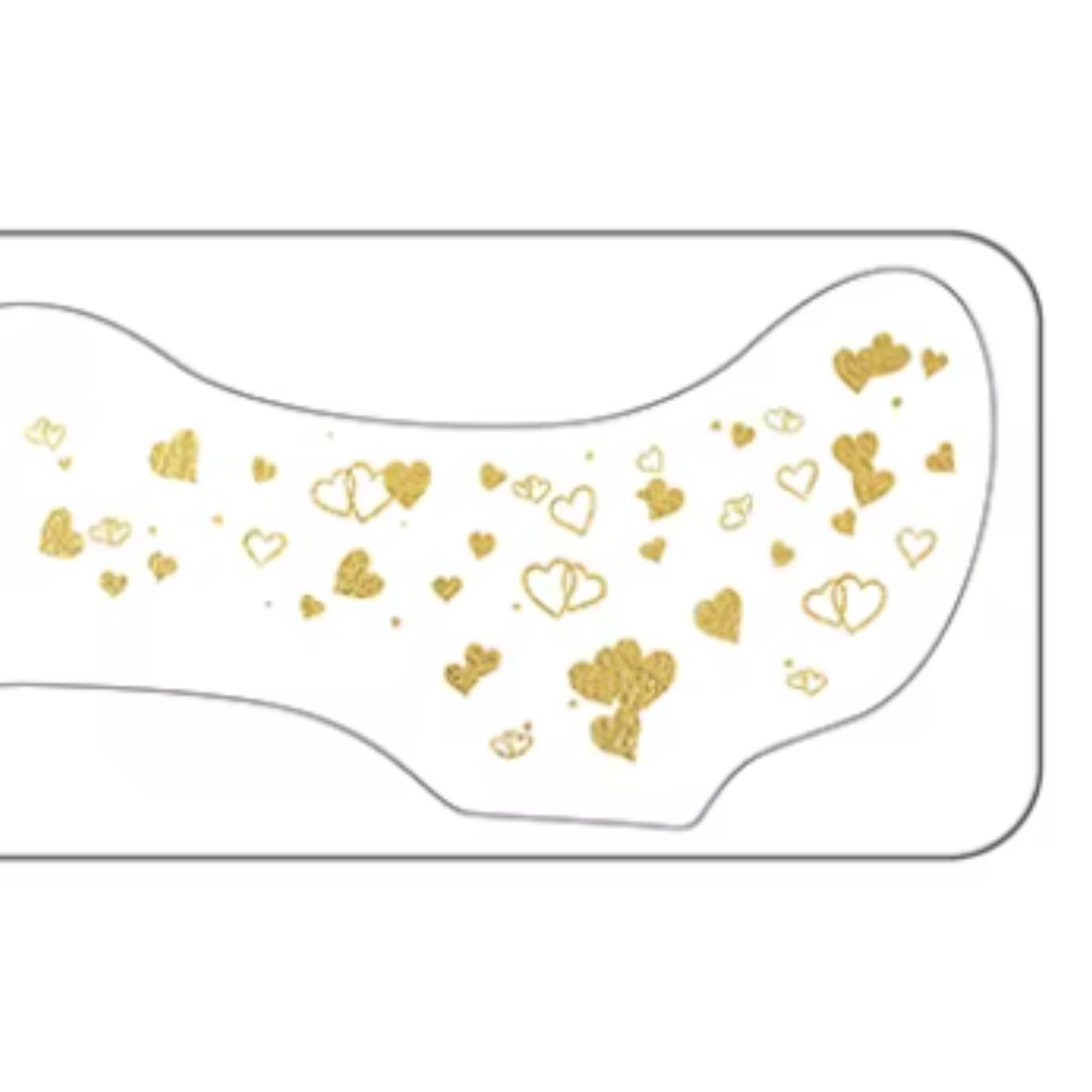 Tatovering - Hjerte Fregner - Guld/Sølv/Holografisk - Metallisk
