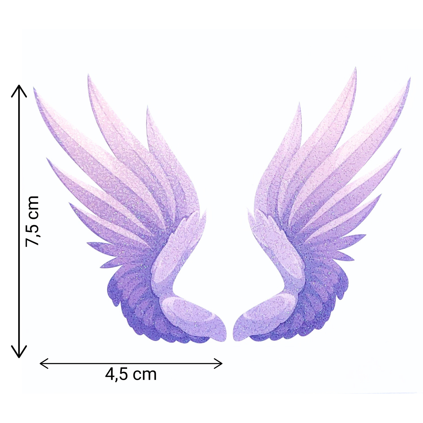 Tatovering - Angel Wings - Shimmer - Lilla - Metallisk