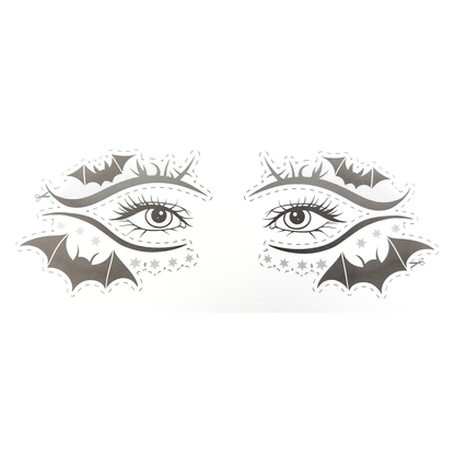 Tattoo - Halloween - Bat #1 - Purple/Gold/Black - CMYK